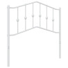 Cabeceira de cama 90 cm metal branco 2