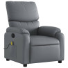 Sillón de masaje reclinable cuero sintético gris 3