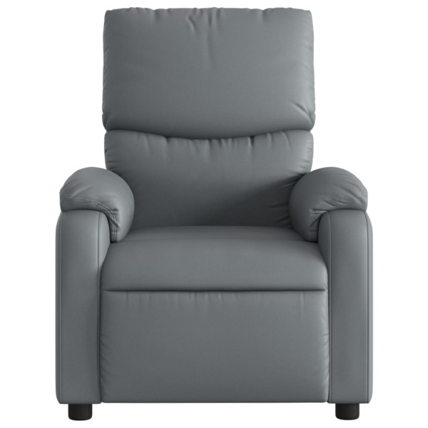 Sillón de masaje reclinable cuero sintético gris M 4
