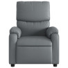 Sillón de masaje reclinable cuero sintético gris 4