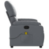 Sillón de masaje reclinable cuero sintético gris 5