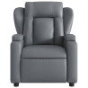 Sillón de masaje reclinable cuero sintético gris 4