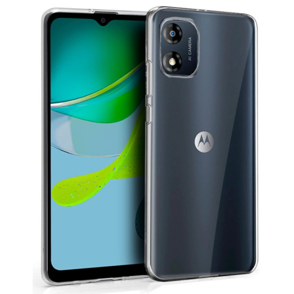 Funda COOL Silicona para Motorola Moto E13 (Transparente) D