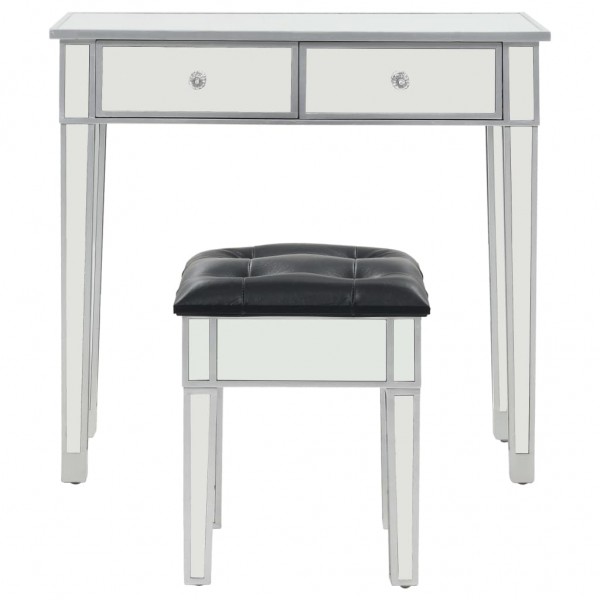 Tocador espejado con taburete de MDF y vidrio M 4