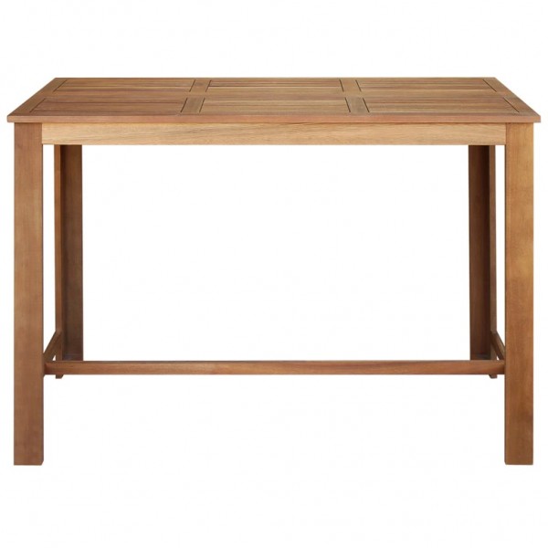 Mesa de bar de madera de acacia maciza 150x70x105 cm M 2