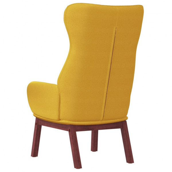 Sillón de relax de tela amarillo mostaza M 5