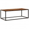 Mesa de centro 110x60x40 cm madera maciza de acacia y acero 2