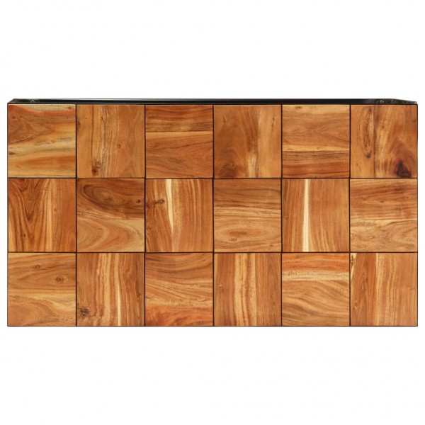 Mesa de centro 110x60x40 cm madera maciza de acacia y acero M 4