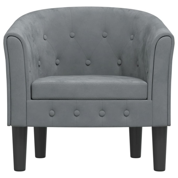 Sillón de terciopelo gris oscuro M 3