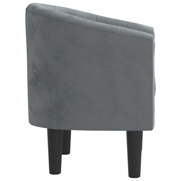 Sillón de terciopelo gris oscuro M 4