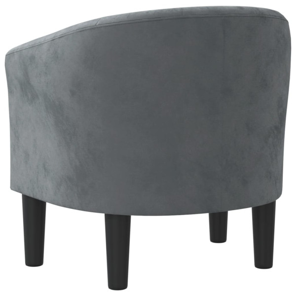Sillón de terciopelo gris oscuro M 5
