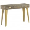 Mesa consola 110x35x76cm mangueira mangueira cinzento c/ bronze 1