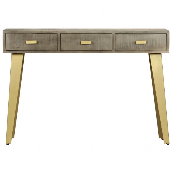 Mesa consola 110x35x76cm mangueira mangueira cinzento c/ bronze M 2