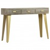 Mesa consola 110x35x76cm mangueira mangueira cinzento c/ bronze 3