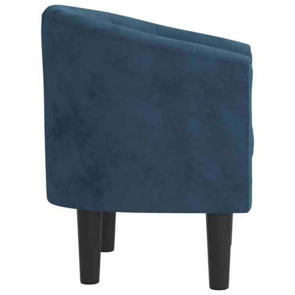 Sillón de terciopelo azul oscuro M 4