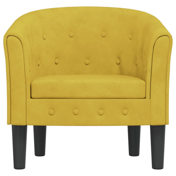 Sillón de terciopelo amarillo M 3
