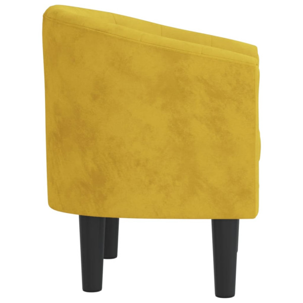 Sillón de terciopelo amarillo M 4