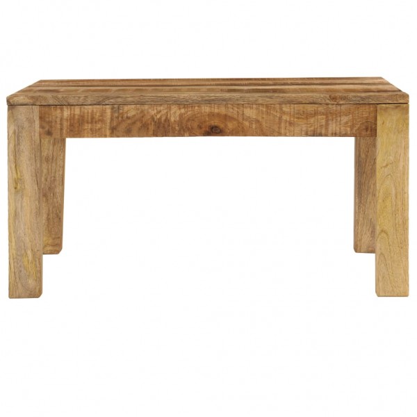 Mesa de centro de madera de mango maciza 80x80x40 cm M 3