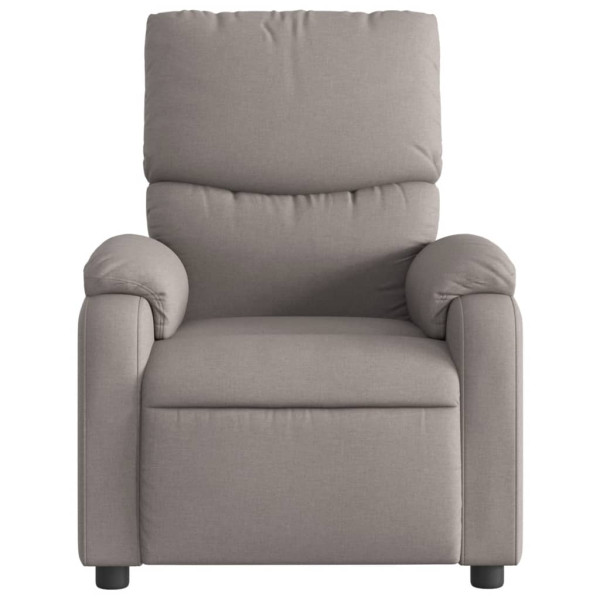 Sillón reclinable de tela gris taupe M 3