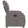 Sillón reclinable de tela gris taupe 4