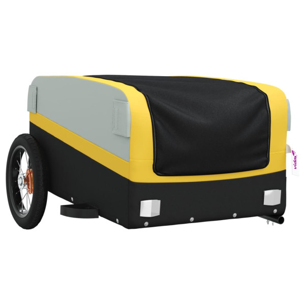 Remolque de carga para bicicleta hierro negro y amarillo 30 kg M 4