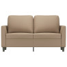 Sofá de 2 plazas de cuero sintético color capuchino 120 cm 3