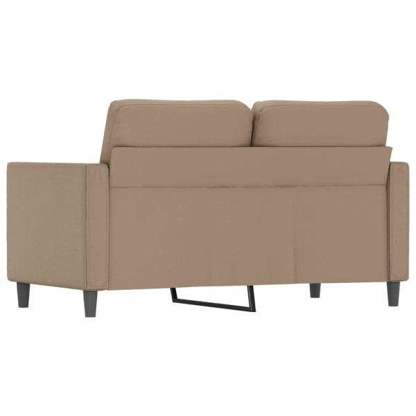 Sofá de 2 lugares 120 cm couro artificial cor cappuccino M 5
