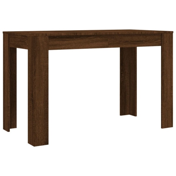 Mesa de comedor madera de ingeniería marrón roble 120x60x76 cm M 2