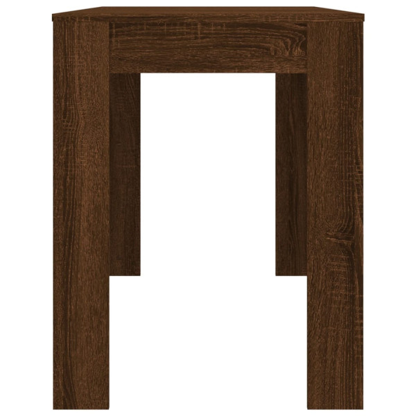 Mesa de comedor madera de ingeniería marrón roble 120x60x76 cm M 5