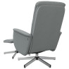 Sillón reclinable de masaje con reposapiés tela gris claro 5