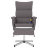 Sillón de masaje reclinable con reposapiés cuero sintético gris 3
