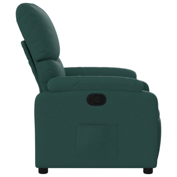 Sillón reclinable de tela verde oscuro M 4