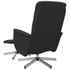 Sillón reclinable de masaje con reposapiés tela negro 5
