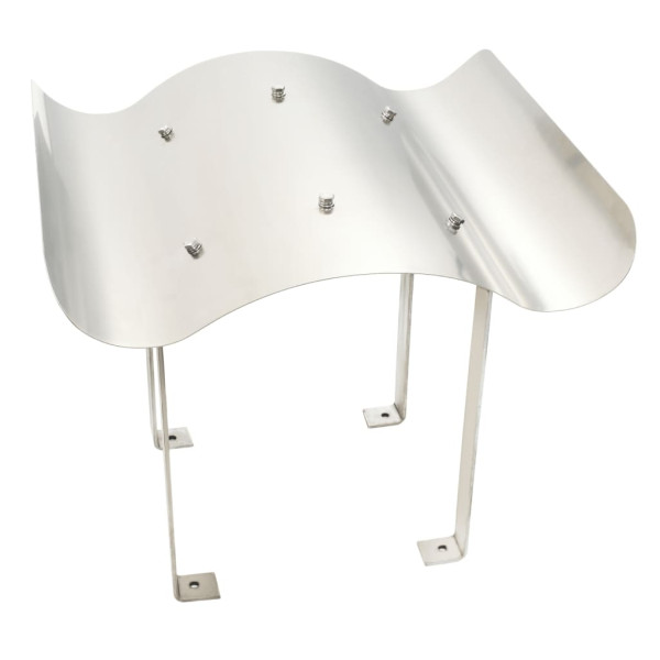 Sombrerete de chimenea de acero inoxidable plateado M 2