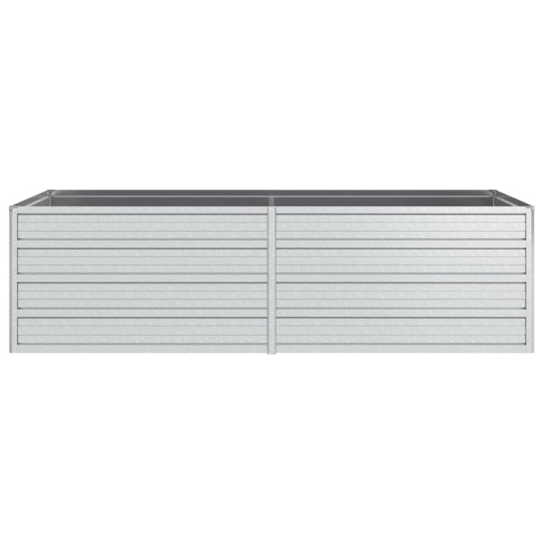 Arriate de acero galvanizado plateado 160x80x45 cm M 4