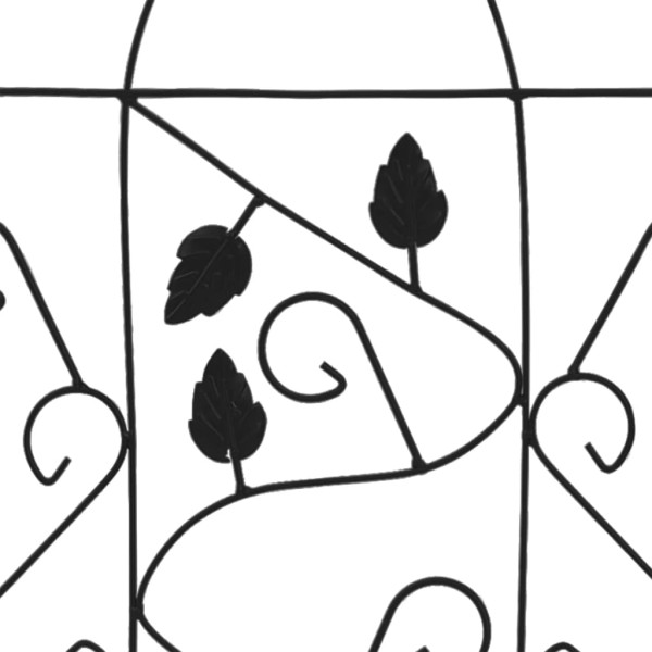 Soporte para plantas trepadoras 3 uds hierro negro 40x100 cm M 4