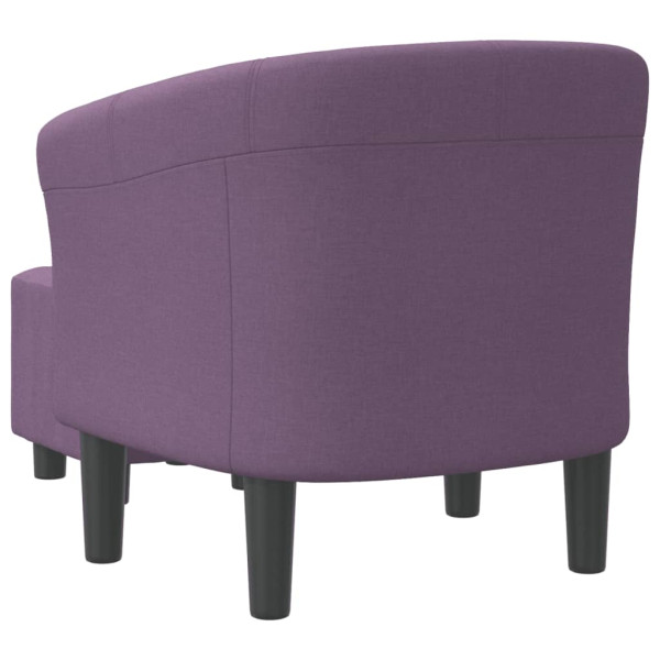 Sillón con taburete tela morado M 5