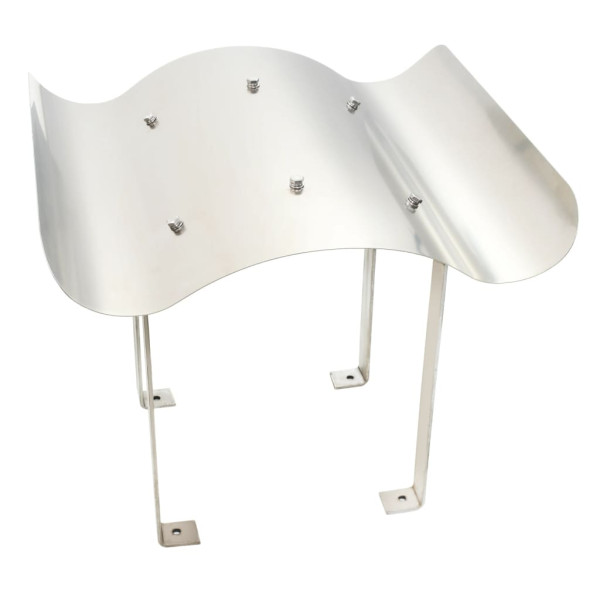 Sombrerete de chimenea de acero inoxidable plateado M 2