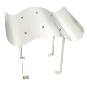 Sombrerete de chimenea de acero inoxidable plateado H