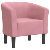 Sillón de terciopelo rosa 2