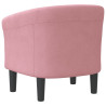 Sillón de terciopelo rosa 5