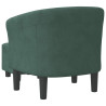 Sillón con taburete terciopelo verde oscuro 5