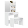 Conjunto toucador 74.5x40x141 cm branco brilhante 1