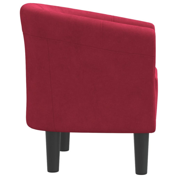 Poltrona veludo vermelho tinto M 4
