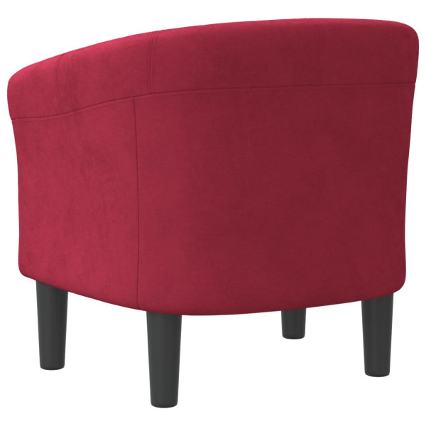 Sillón de terciopelo rojo tinto M 5