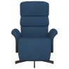 Sillón reclinable con reposapiés tela azul 3