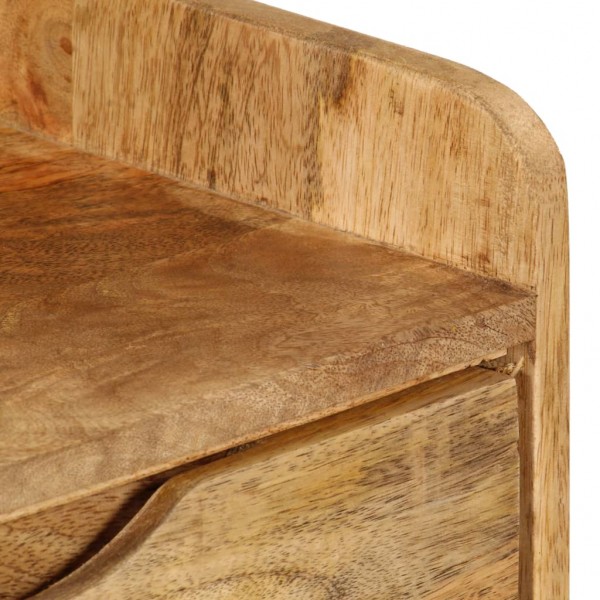 Mesita de noche de madera de mango maciza 40x30x59.5 cm M 5