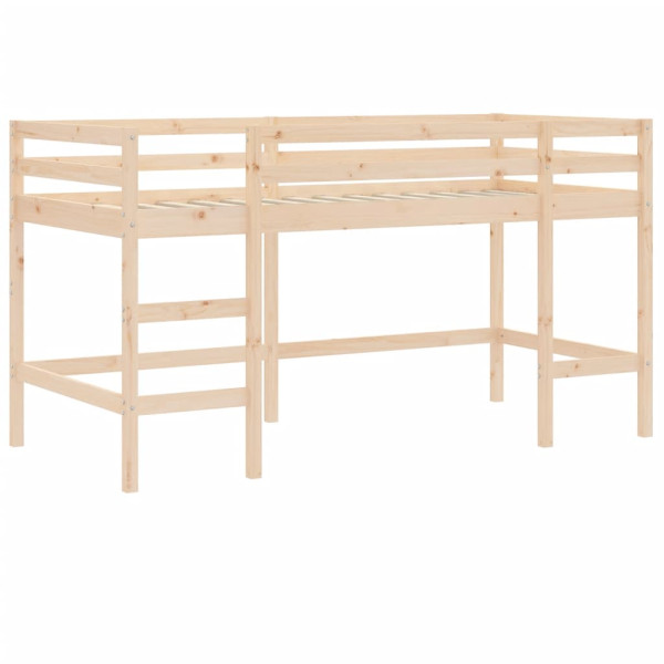 Cama alta de niños con escalera madera maciza pino 90x190 cm M 4