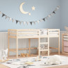 Cama alta de niños con escalera madera maciza pino 90x190 cm 1