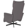 Sillón reclinable de masaje con reposapiés cuero sintético gris 5